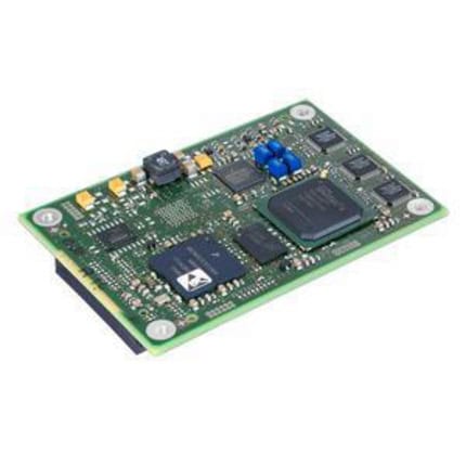 Compact embedded circuit board with microcontroller and electronic components for industrial automation and IoT applications.