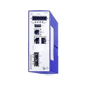 Compact industrial automation control module with Ethernet and analog I/O for Recab systems.