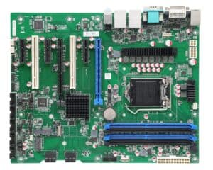 High-performance motherboard with multiple RAM slots, PCIe connectors, and CPU socket, ideal for gaming and professional computing builds.