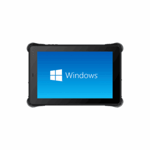 Android rugged tablet with Windows logo, durable device for industrial and enterprise use, reliable mobile computing hardware.