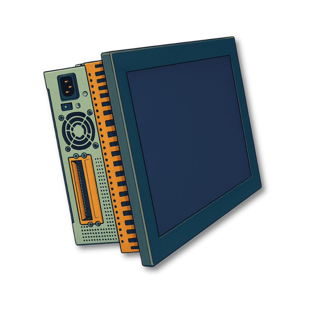 Touchscreen industrial monitor for factory automation, industrial control, and harsh environment applications.