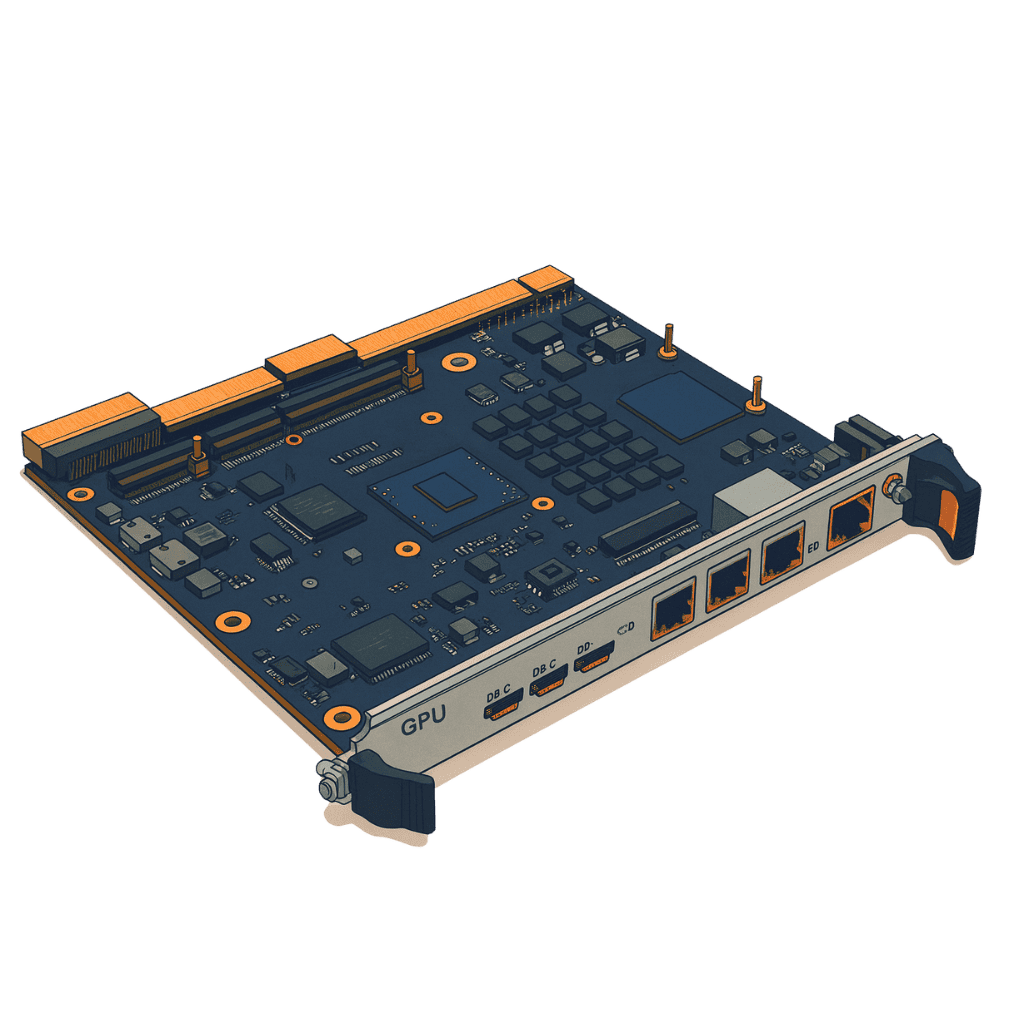 High-performance GPU motherboard with multiple ports and advanced circuitry, ideal for gaming and professional graphics processing. Features durable build, efficient cooling, and connectivity options.