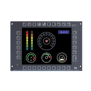 Highly advanced industrial control panel with digital gauges and user-friendly interface, ideal for automation and monitoring systems.