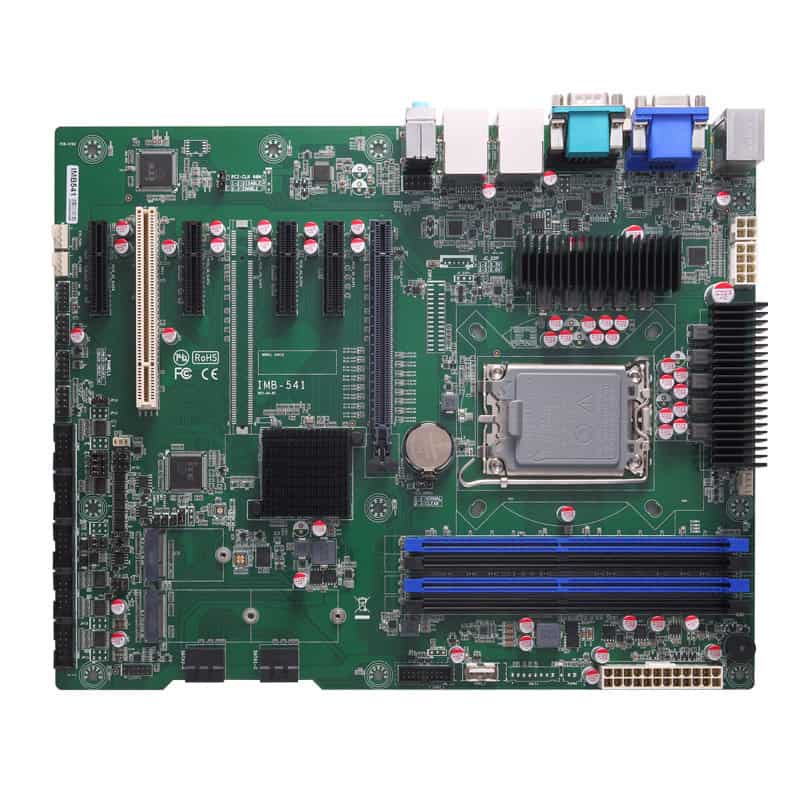 High-performance Recab motherboard with multiple RAM slots, CPU socket, graphics ports, and connectivity options. Perfect for custom PC builds, gaming, and professional computing.