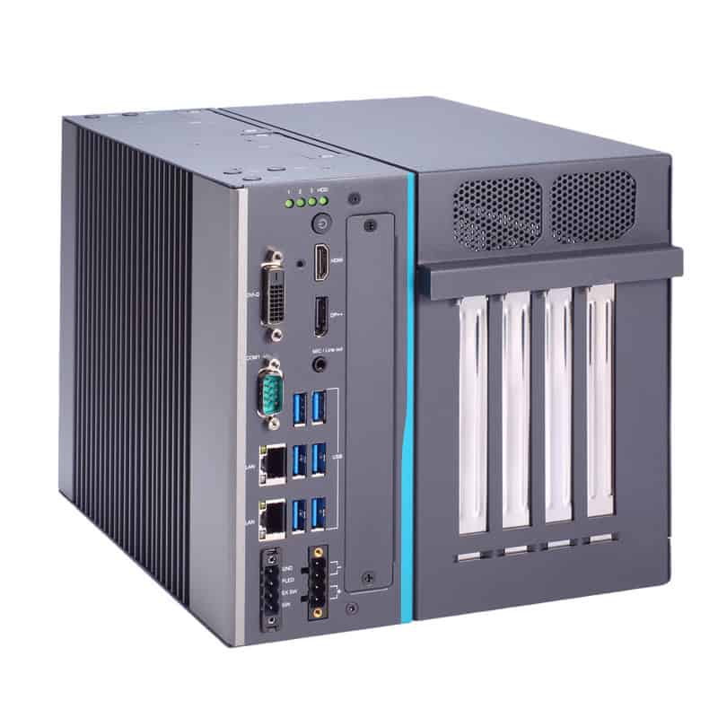Compact industrial mini PC with multiple ports, powerful processor, and robust design optimized for industrial automation and edge computing solutions.