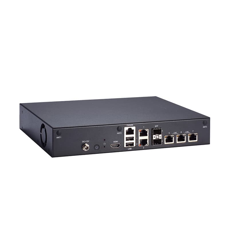 High-performance network device with multiple Ethernet ports, Wi-Fi antennas, and HDMI output, designed for reliable enterprise connectivity and data security.